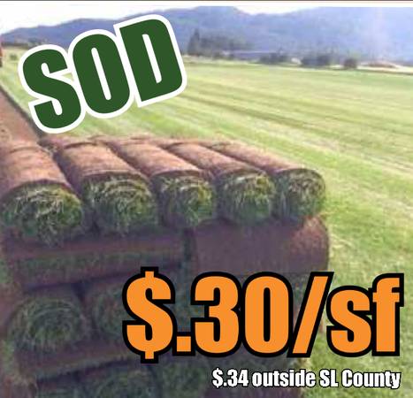 0.30sf SOD delivered farm fresh (self pickup also available) (salt lake city)