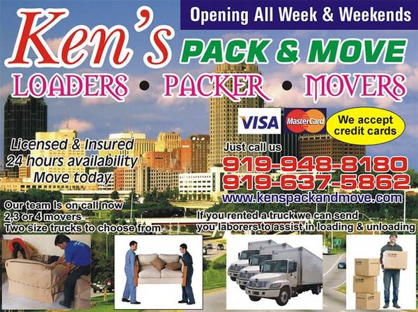 100 HANDS DOWN THE BEST PACKERS, LOADERS, MOVERS AROUND TOWN (ALL OF NORTH CAROLINA)
