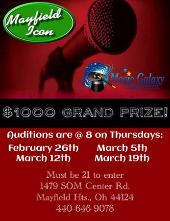 1000 Prize Mayfield Icon Karaoke Competition (The Fox and Houd)