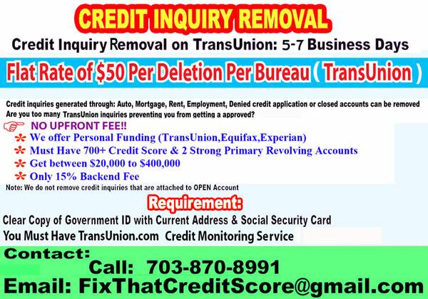 1002510025CREDIT Inquiry SWEEP Done Within 7 Days (No Upfront Fee)10025 (NATIONWIDEampampamp)