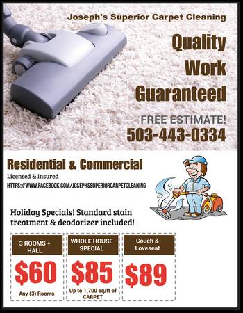 10053Professional Carpet amp Upholstery Cleaning  Specials10053 (BeavertonPortlandVancouver)
