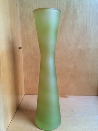13.25quot Lime Glass Vase