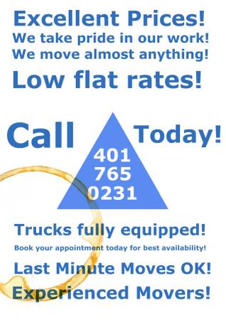 15 OFF YOUR MOVE THIS WEEK (rhode island)