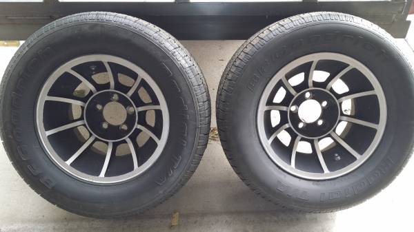 15 x 8 12 American Racing Vector wheels with BFG tires