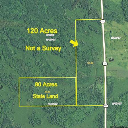 189900  120 Acres Hunting Land Electric is inDeer, Bear, Turkey, Grouse (SW of Phillips, WI)