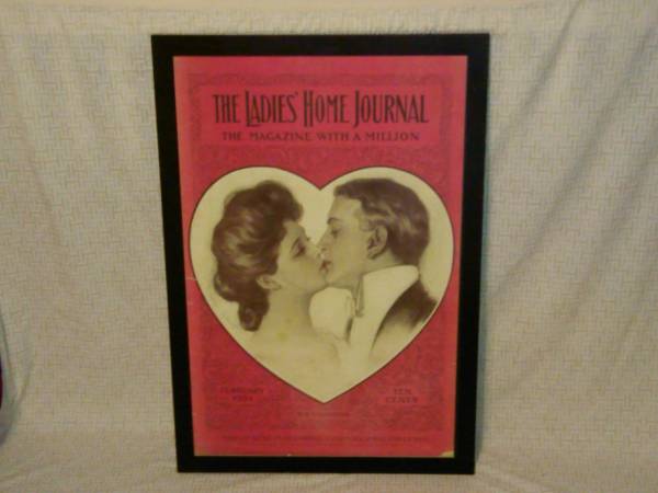 1904 LARGE FRAMED PRINT OF SAME COVER OF THE LADIES HOME JOURNAL F