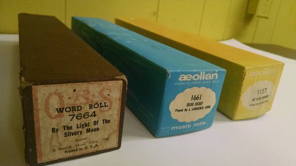 1940s player piano music rolls.