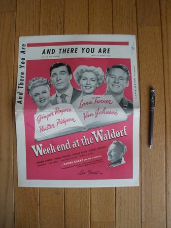 1945 Movie Poster amp Sheet Music for Hollywood Movie