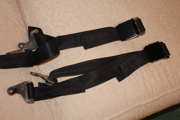 1962 Corvette Black Seat Belts, Original