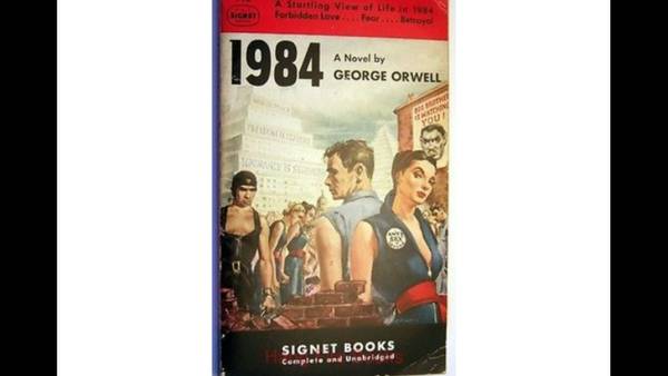 1984 Book Vintage Science Fiction Signet 1950 Pulpy Alan Harmon Cover
