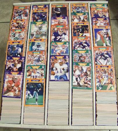1989 PRO SET FOOTBALL LOT OF 5500 PUS CARDS
