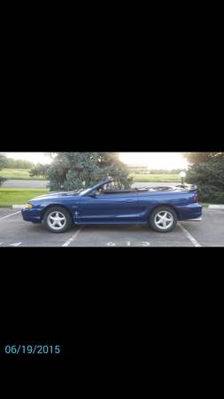 1996 Mustang GT Convertible in Moonlight Blue
