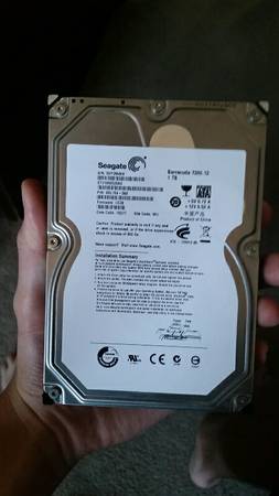 1tb 7200rpm HDD  Hard Drive Segate  Memory