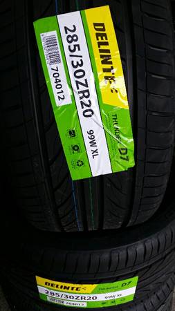 (2) BRAND NEW TIRES 2853020 DELINTE D7 BRAND GOOD TIRES