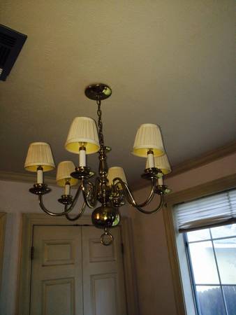 2 Brass Ceiling Light Fixtures
