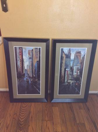 2 CITY LIFE PAINTINGS