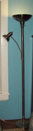 2  Floor Lamps  (brushed nickle)