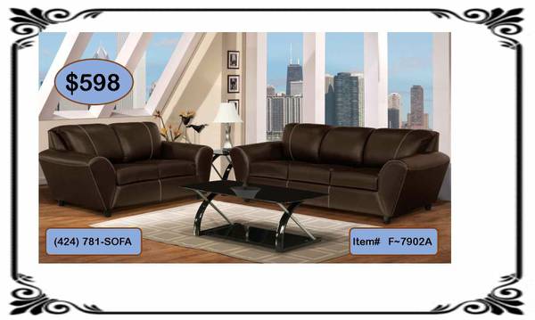 2 Pcs Sofa amp Loveseat Set in 974397439743 Faux Leather  Wholesale Pri