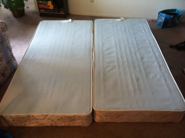 2 Single Box Spring Mattress Bases