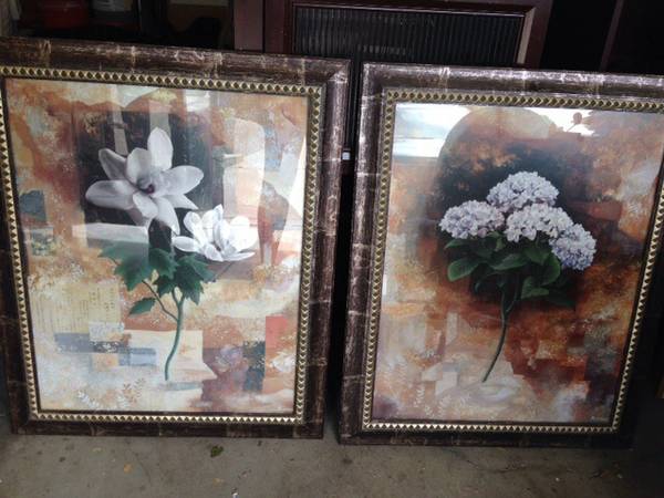 2 wall hanging pictures