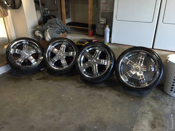 20 chrome wheels and tires