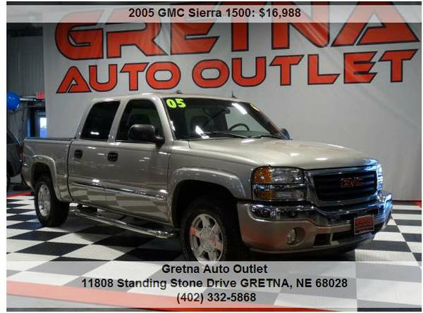 2005 GMC Sierra 1500CREW CAB HEATED LEATHER BOSE FACTORY ROOF