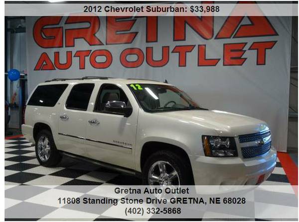 2012 Chevrolet SuburbanPEARL WHITE LOADED NAV ROOF DUAL REAR DVD