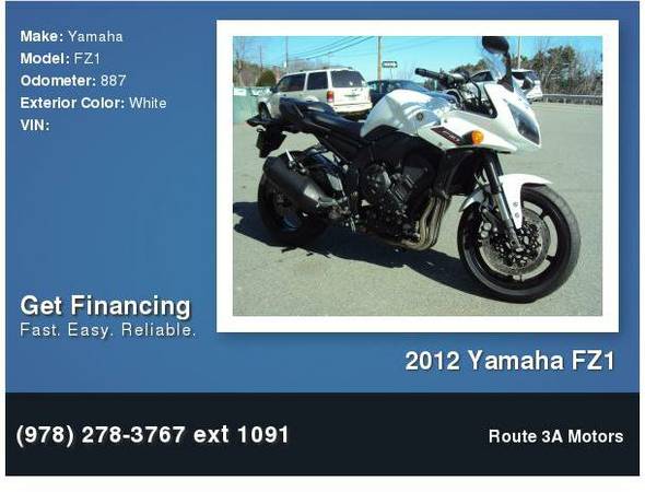 2012 Yamaha FZ1 White