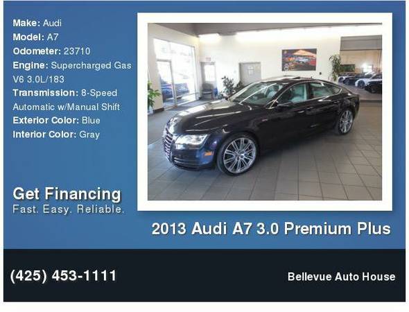 2013 Audi A7 3.0 Premium Plus,4742,Loaded,Low Miles,Must See