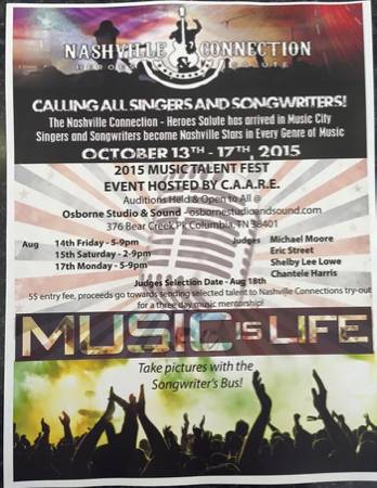 2015 MUSIC TALENT AUDITIONS (Osborne Sound and Studio)