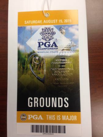 2015 PGA Championship Saturday Grounds Ticket
