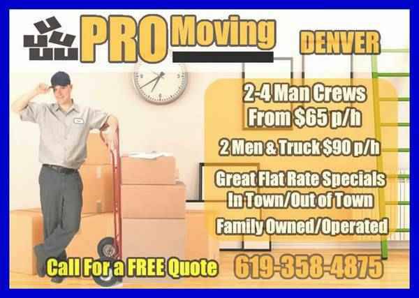 24 Hour on9742call Movers SAME DAY SERVICE (denver)