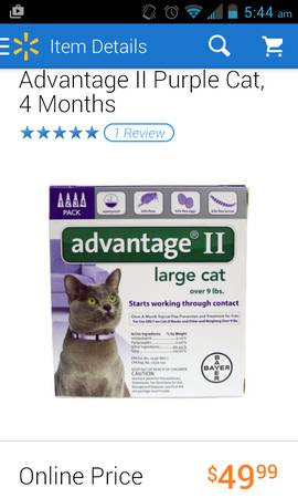 25Advantage 2 tic and flea medicine for cats (sumter)