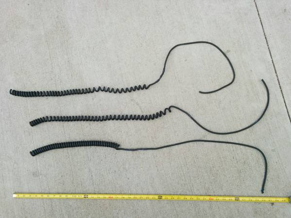 (3) 4ft coiled cords 10 wire 24 AWG