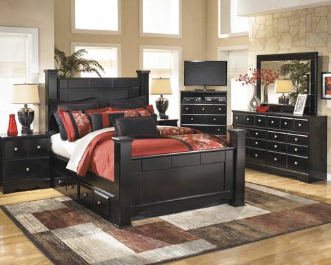 3 piece BLACK OR WHITE bedroom set at macomb mattress