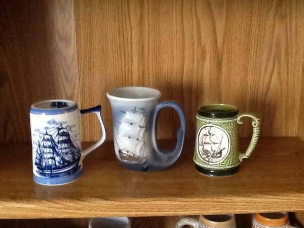 3 piece Nautical Mug Set