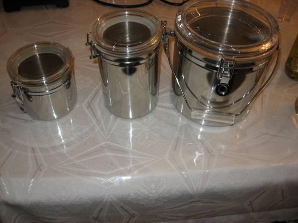 3 Piece Stainless Steel Canisters