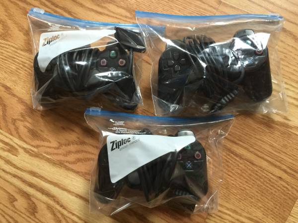 3 PS2 Official Controllers, works fine