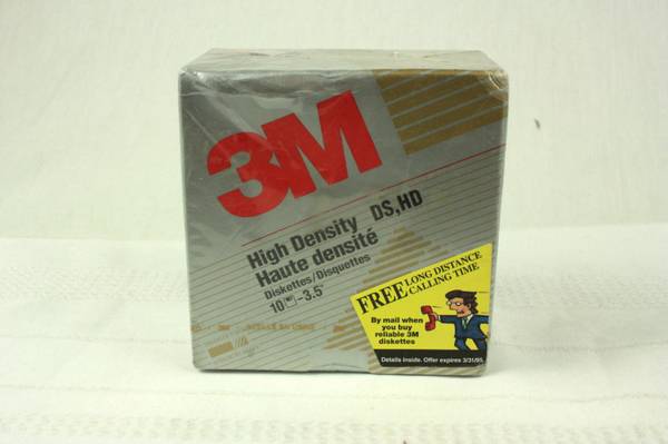 3M High Density 3.5 Formatted IBM 1.44 MB Diskettes 3.5 Floppy (10)