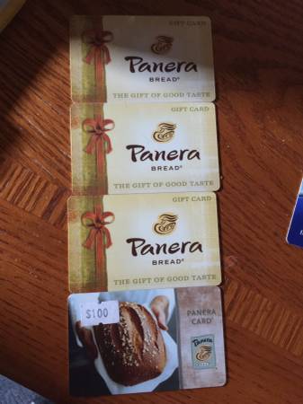 (4) 100 Panera Gift Cards (Warren)