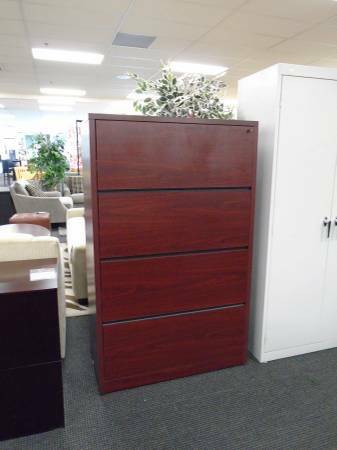 4 Drawer Mahogany Lateral File only 399.99