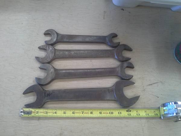 4 large double open end wrenches