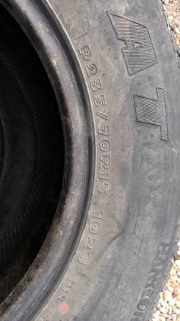 4 tires P23570r15