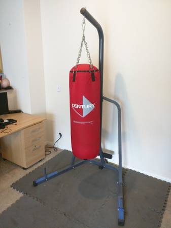 40 lb Heavy Bag (Century) amp Heavy Bag Stand (Amber Sports)