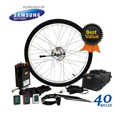 40 miles range electric bike kit