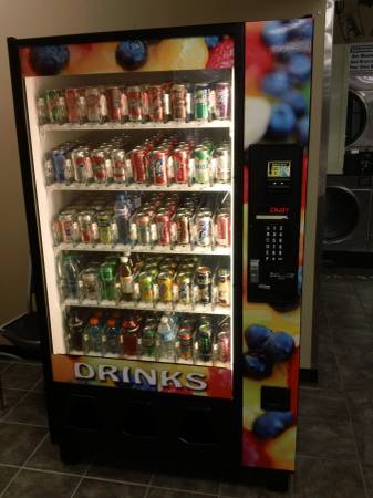 40 selection glass front soda vending machine