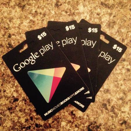 60 Google play cards