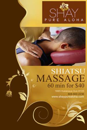 60 MIN SHIATSU MASSAGE 40  Female amp Male Massage Therapist Open 10am (1665 Kalakaua Ave Ste 105)