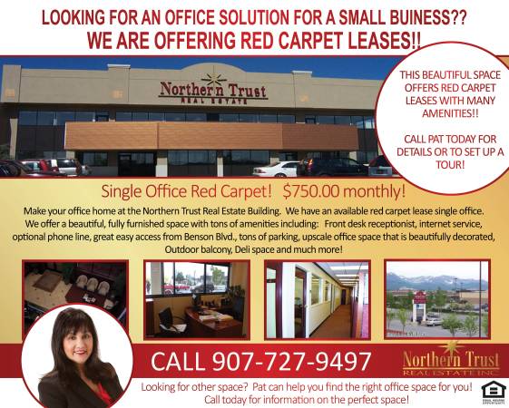 750  Red Carpet Single Office in Luxury Building (Midtown Anchorage)