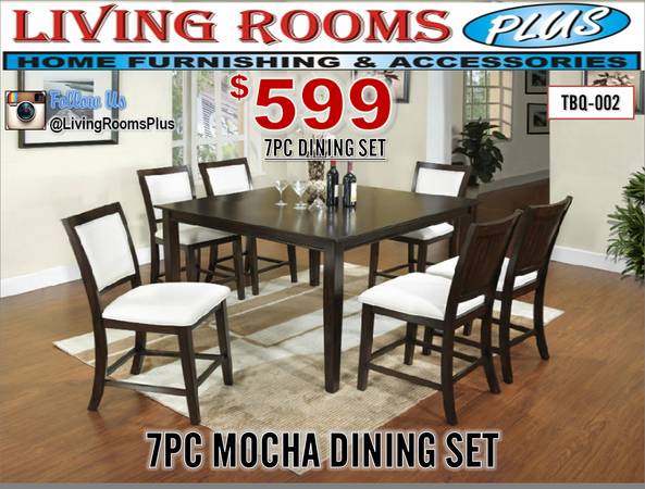 7PC MOCHA DINING SET